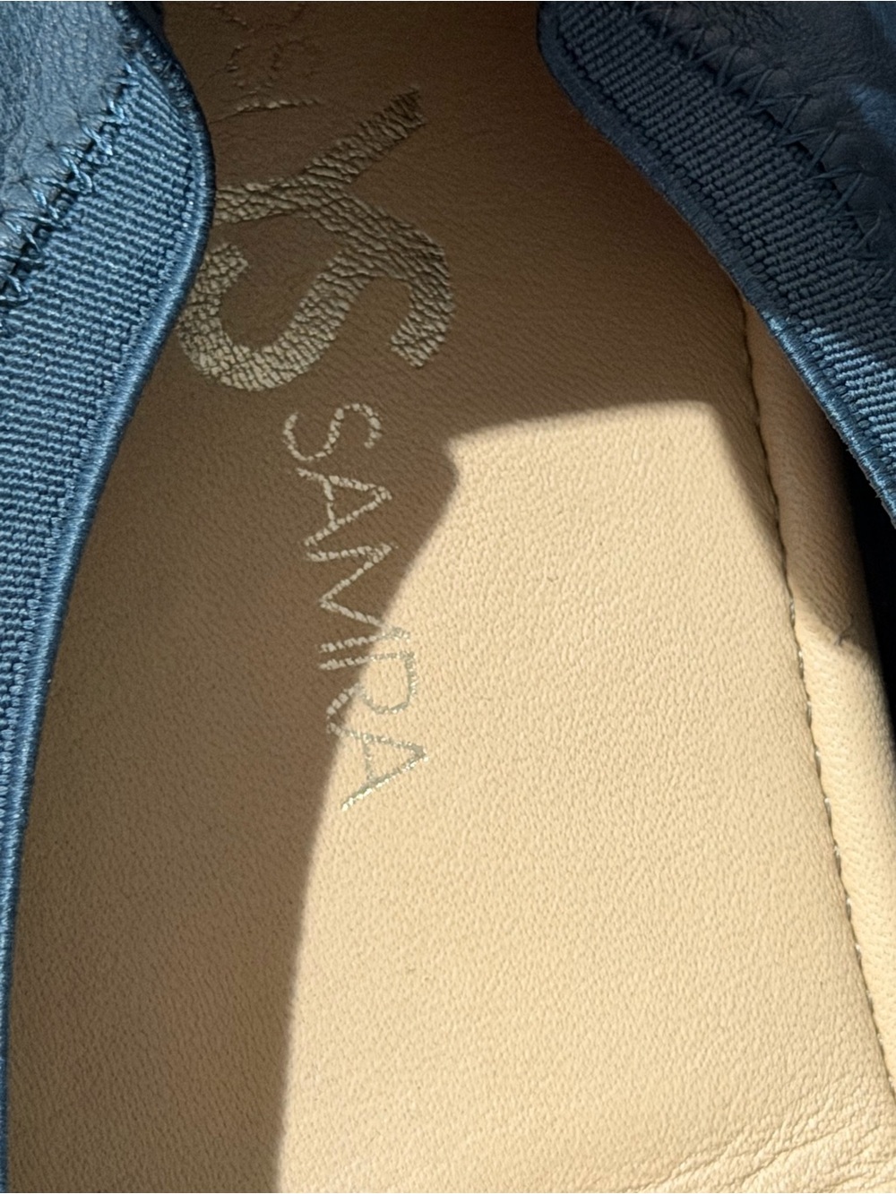 Yosi Samra Samara Foldable Leather Ballet Flat Deep Navy Sz 8 NWOT - Picture 9 of 10